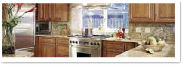 Wood cabinets, granite dining rooms, marble staircases, granite buffet